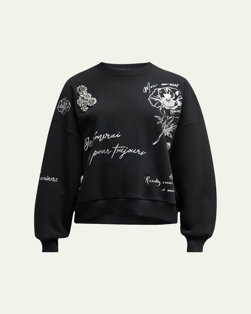 Foiled Love Letter Brandy Cotton Sweatshirt